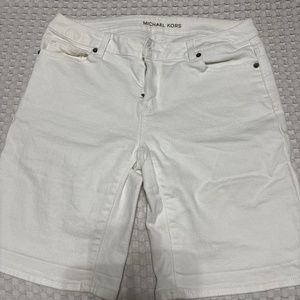 White MK shorts